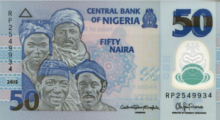 P40e Nigeria 50 Naira Year 2015